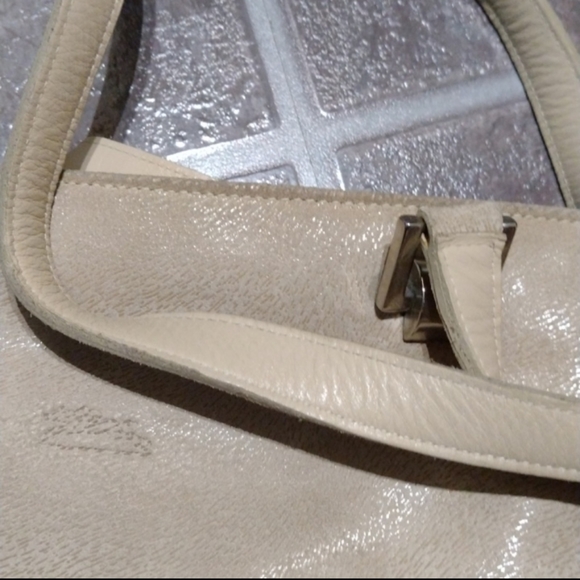 Longchamp beige all leather shoulder tote baggorgeous vintage longchamp bag tex - Picture 6 of 9